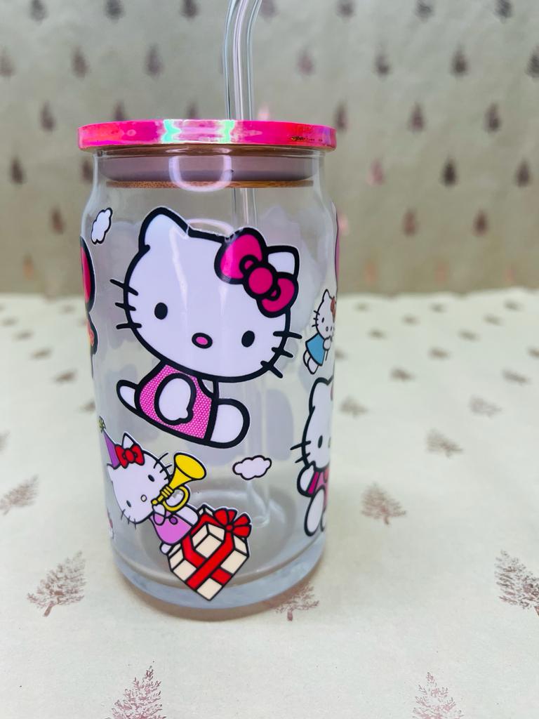 Hello kitty glass cup
