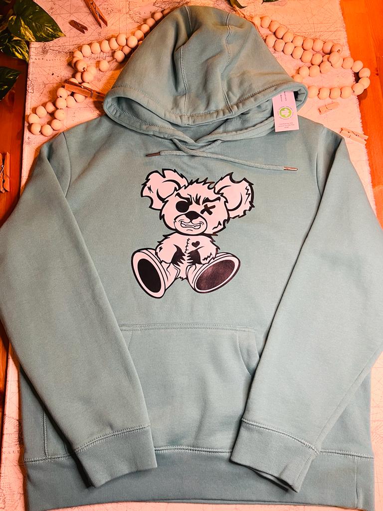 Angry bear hoodie (100% organic cotton)